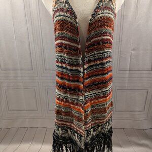 Anthropologie Long Knit Cardigan Vest